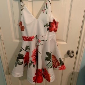 White Floral Jean Jail Dress